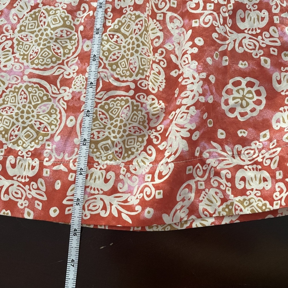 Maeve Babydoll Flutter Sleeve Printed Midi Dress Sz S Boho Chic Cottage Pockets - Picture 11 of 11